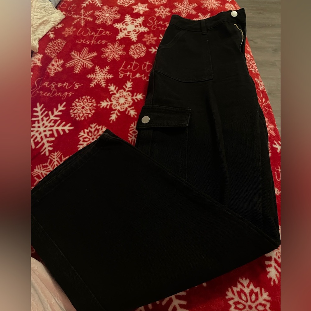 Cargo jean pants